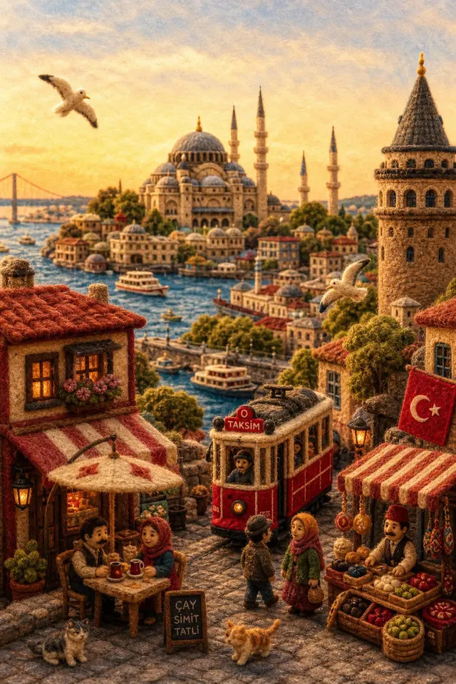 Country: [INSERT COUNTRY NAME]

A miniature felt diorama made of fluffy yarn, wool, and needlework, designed as a single — MiraFrame AI image example