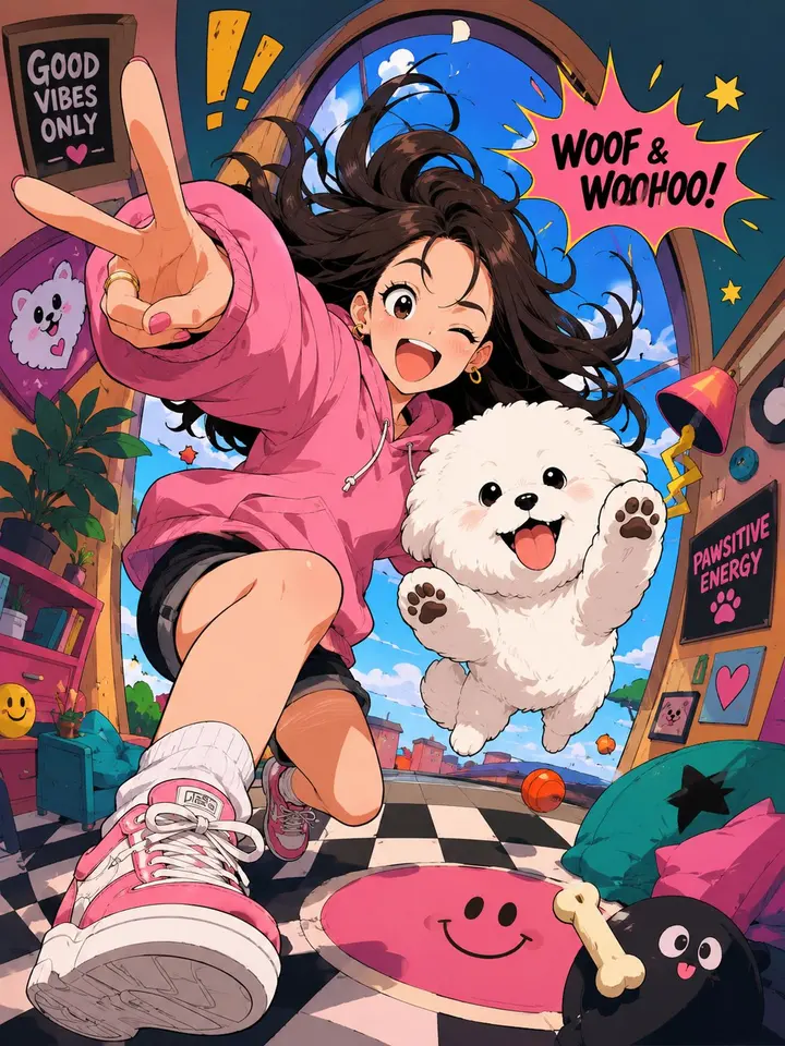 Create a trending anime art style image from the uploaded subject. Use confident line-work with slight variation and min — MiraFrame AI image example