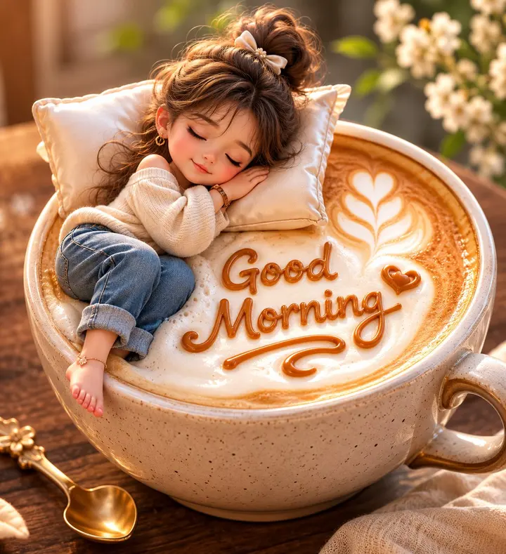 Create ultra-fine highly detailed 3D realistic miniature chibi-like cute girl, wearing cream colour top and jeans, resti — MiraFrame AI image example